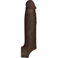Sheath Model F Size 1 7.8 Inch Liquid Silicone Sleeve Mahogany