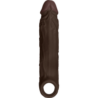 Sheath Model F Size 1 7.8 Inch Liquid Silicone Sleeve Mahogany