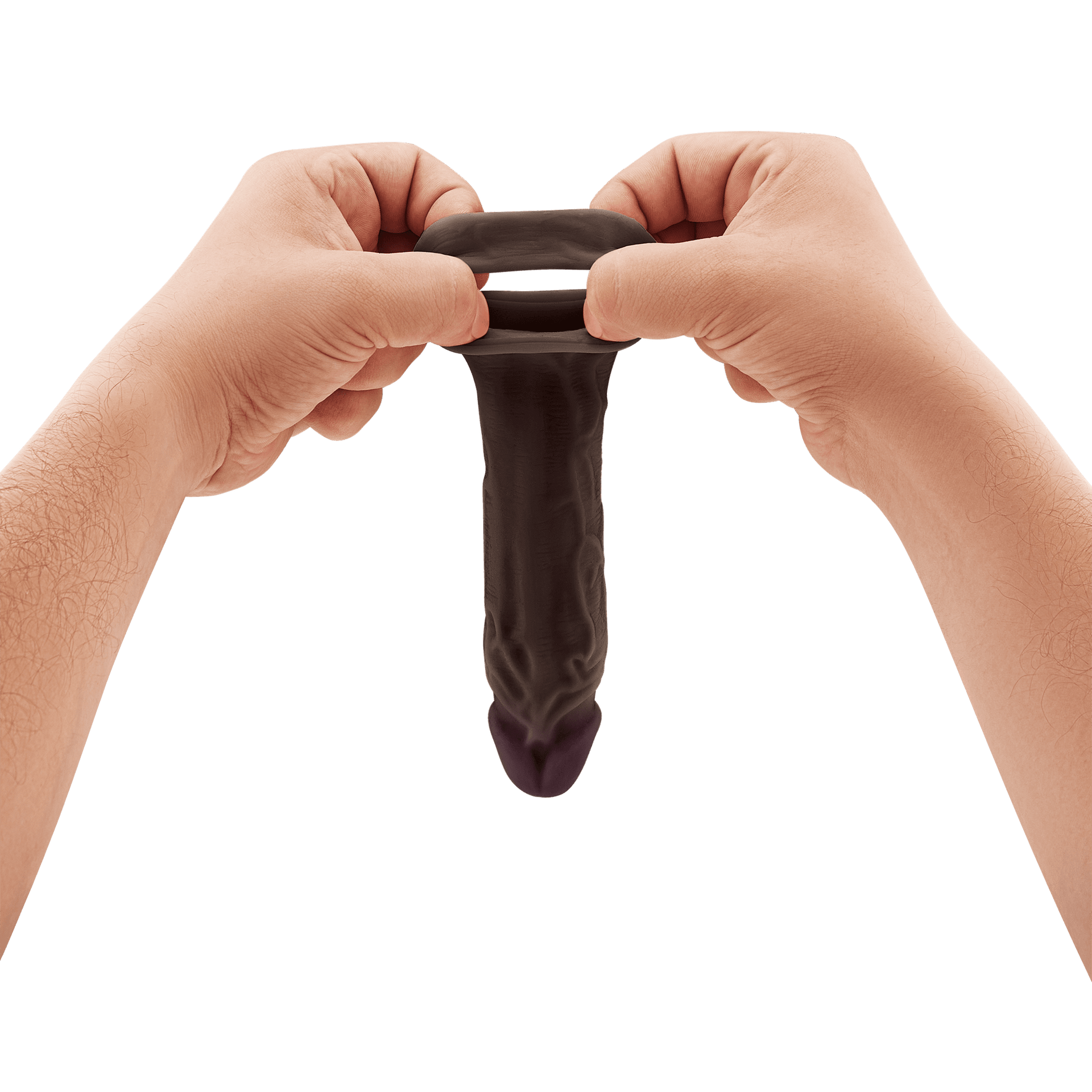 Sheath Model F Size 1 7.8 Inch Liquid Silicone Sleeve Mahogany