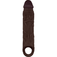 Sheath Model F Size 1 7.8 Inch Liquid Silicone Sleeve Mahogany