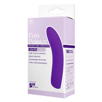 Silikoninen 10-toimintoinen taskukokoinen vibraattori violetti