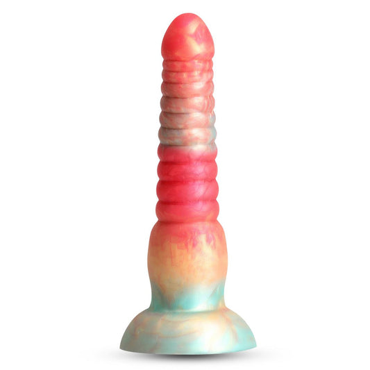 Stacked 6 Inch Dildo Red/Gold