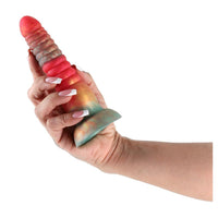 Stacked 6 Inch Dildo Red/Gold