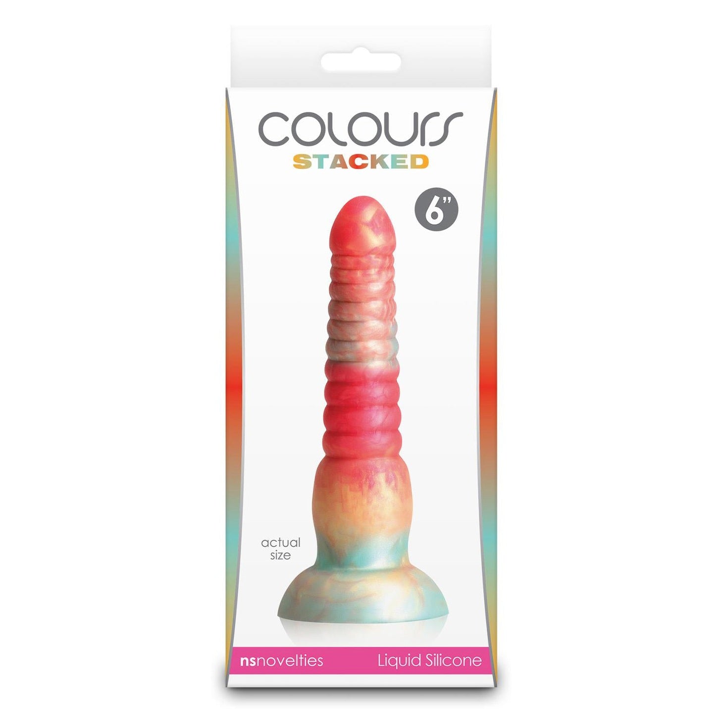 Stacked 6 Inch Dildo Red/Gold
