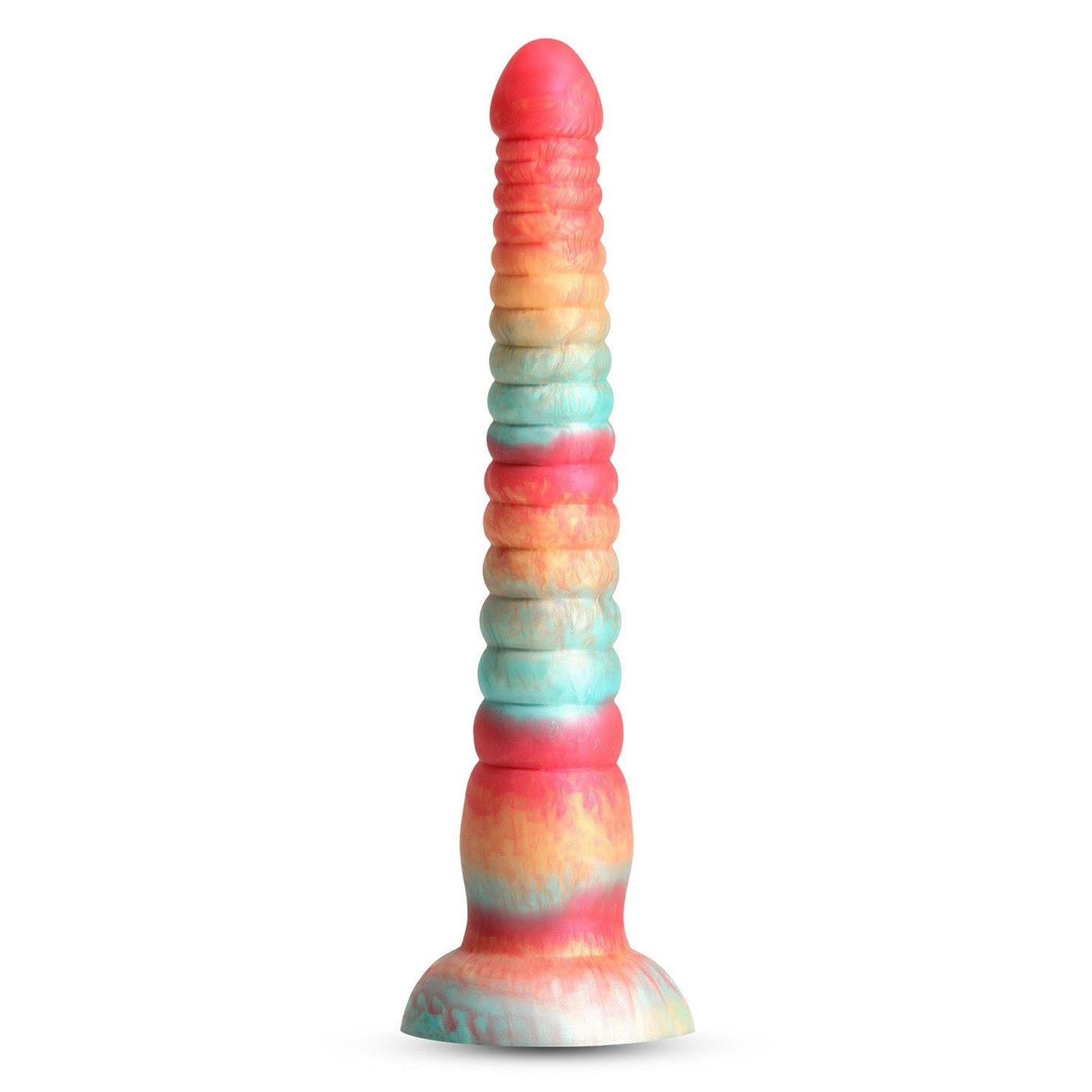 Stacked 9 Inch Dildo Red/Gold