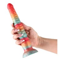 Stacked 9 Inch Dildo Red/Gold
