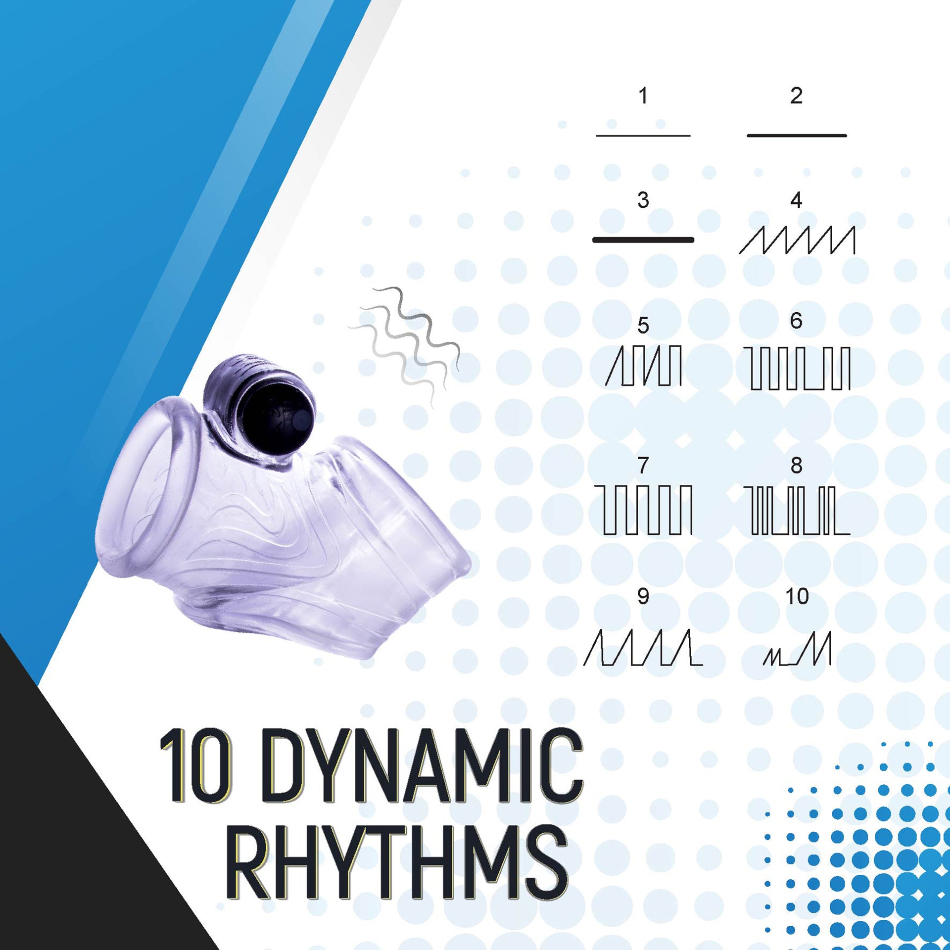 Tpe Penis Sleeve With 10 Dynamic Rhythms Vibrating Bullet Clear