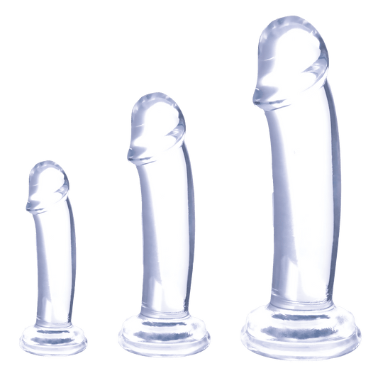 Triple Lover - 3 In 1 Training Kit Set With 3 Different Size Dildo Clear