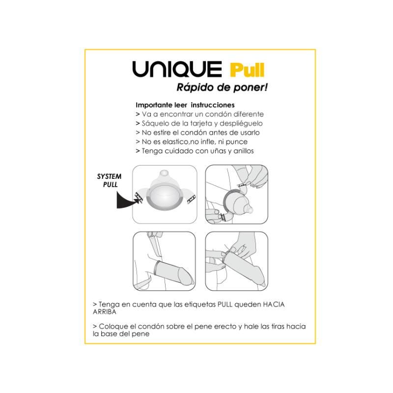 UNIQ PULL - hihnoilla, lateksittomat, 3 kpl