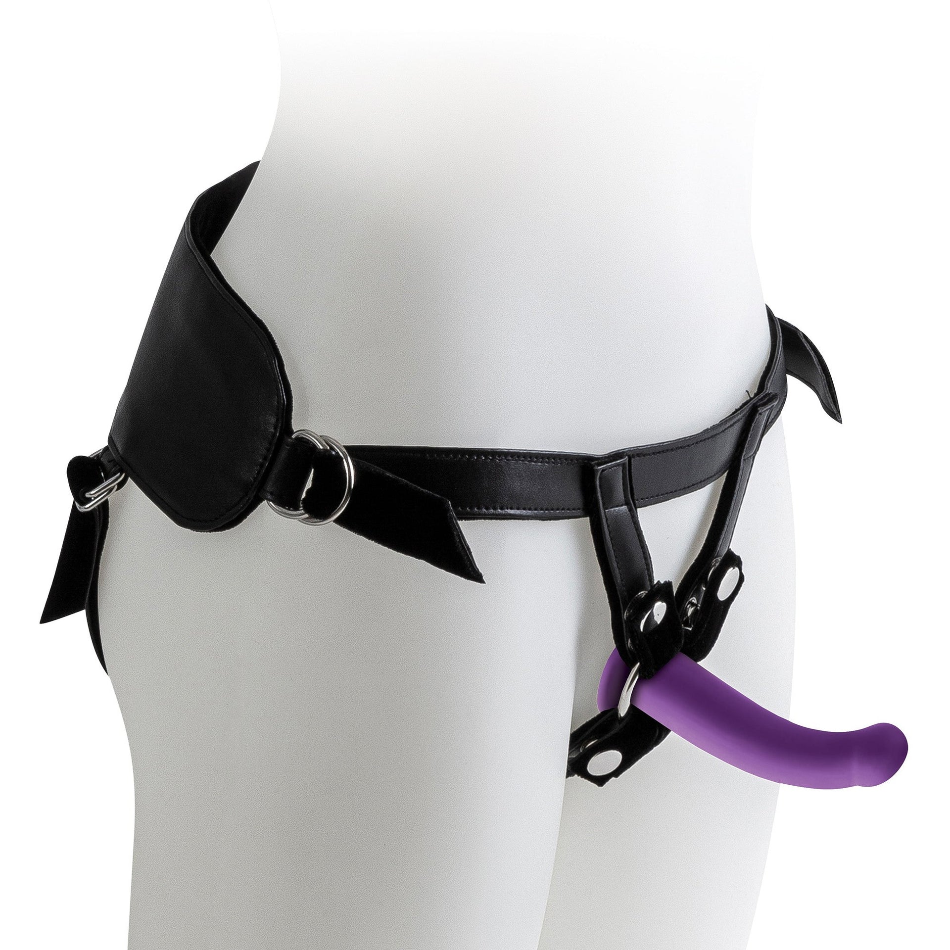 Universal Harness With Purple Dildo Set Sizes S M L Purple