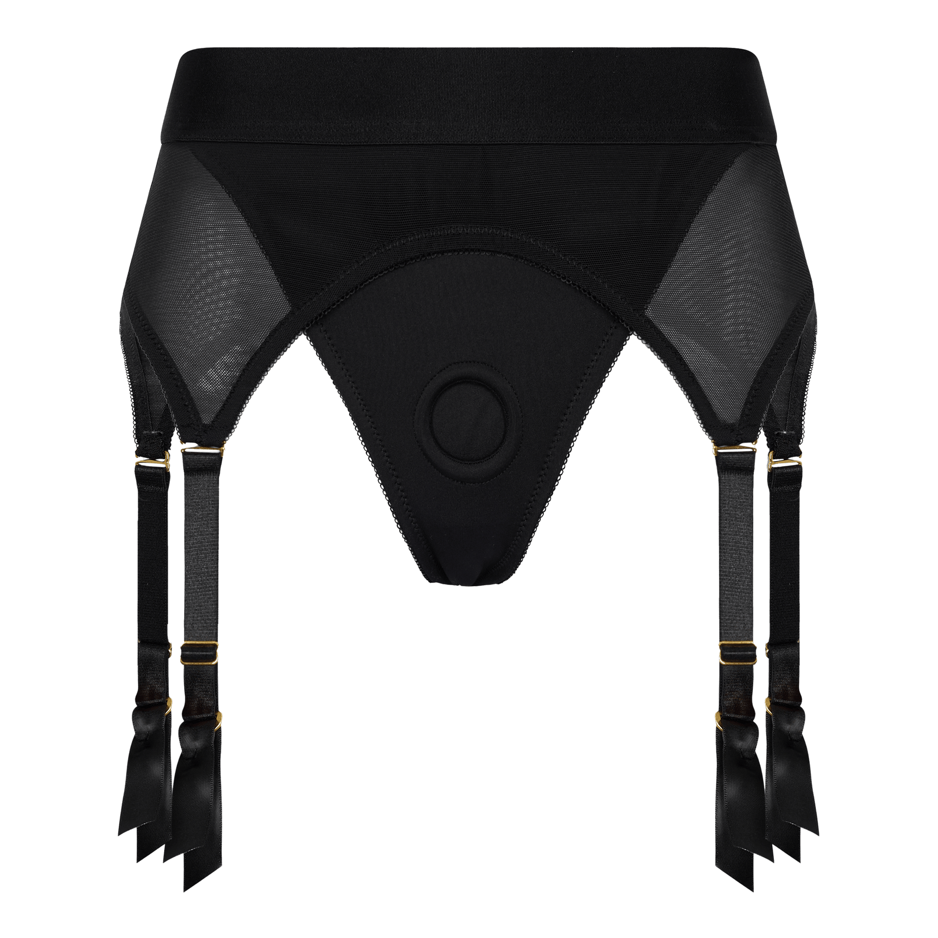 Vail Strap-On Garter Thong With Dildo L