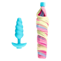 Värisevä anaalitappi värikkäällä hännällä