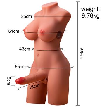 Miah Lady Boy - realistinen torso värisevällä peniksellä